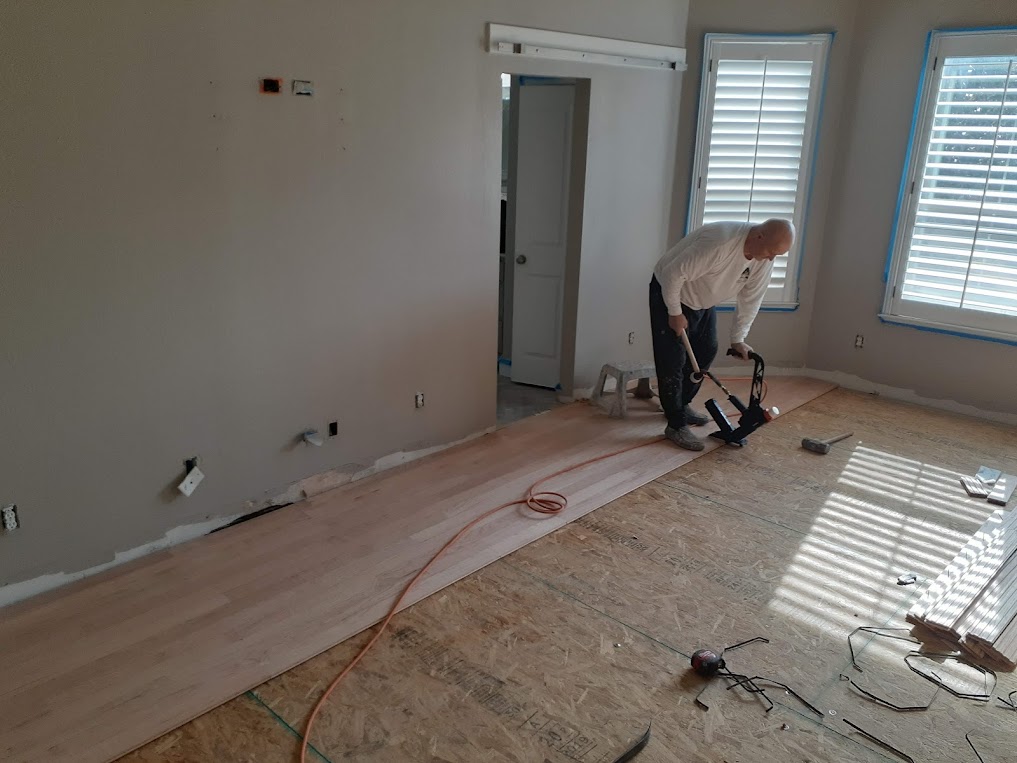 banker masterbedroom installing solid 3 quater flooring
